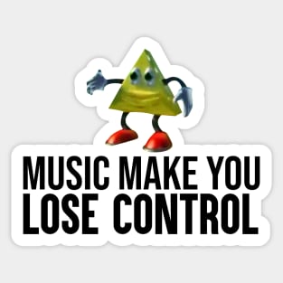 Dancing Triangle Meme: Music Make You Lose Control Sticker